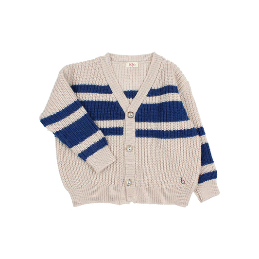 Stripes Cardigan Marine