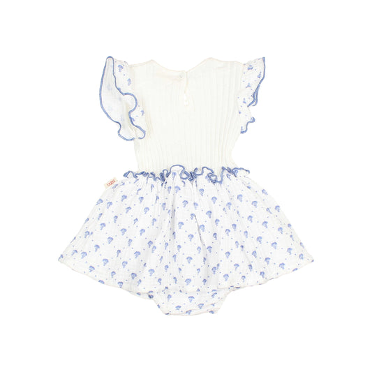 Baby Bali Combi Dress - Ocean Blue
