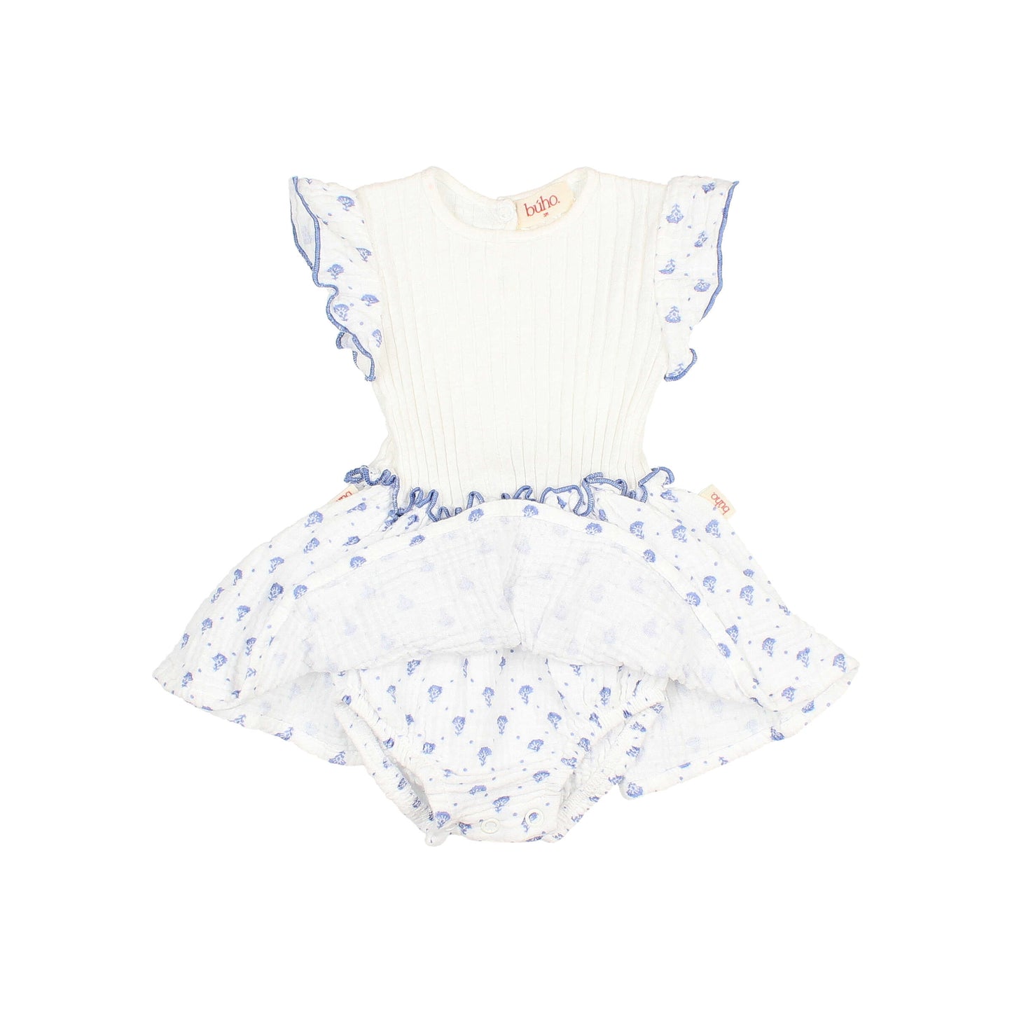 Baby Bali Combi Dress - Ocean Blue