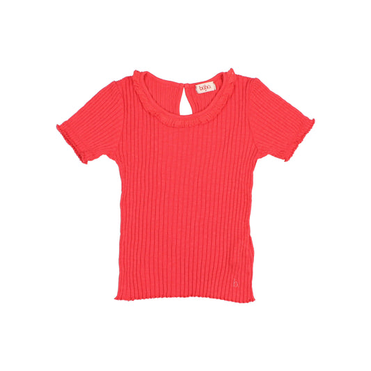 RIB Collar T-Shirt and Skirt Set