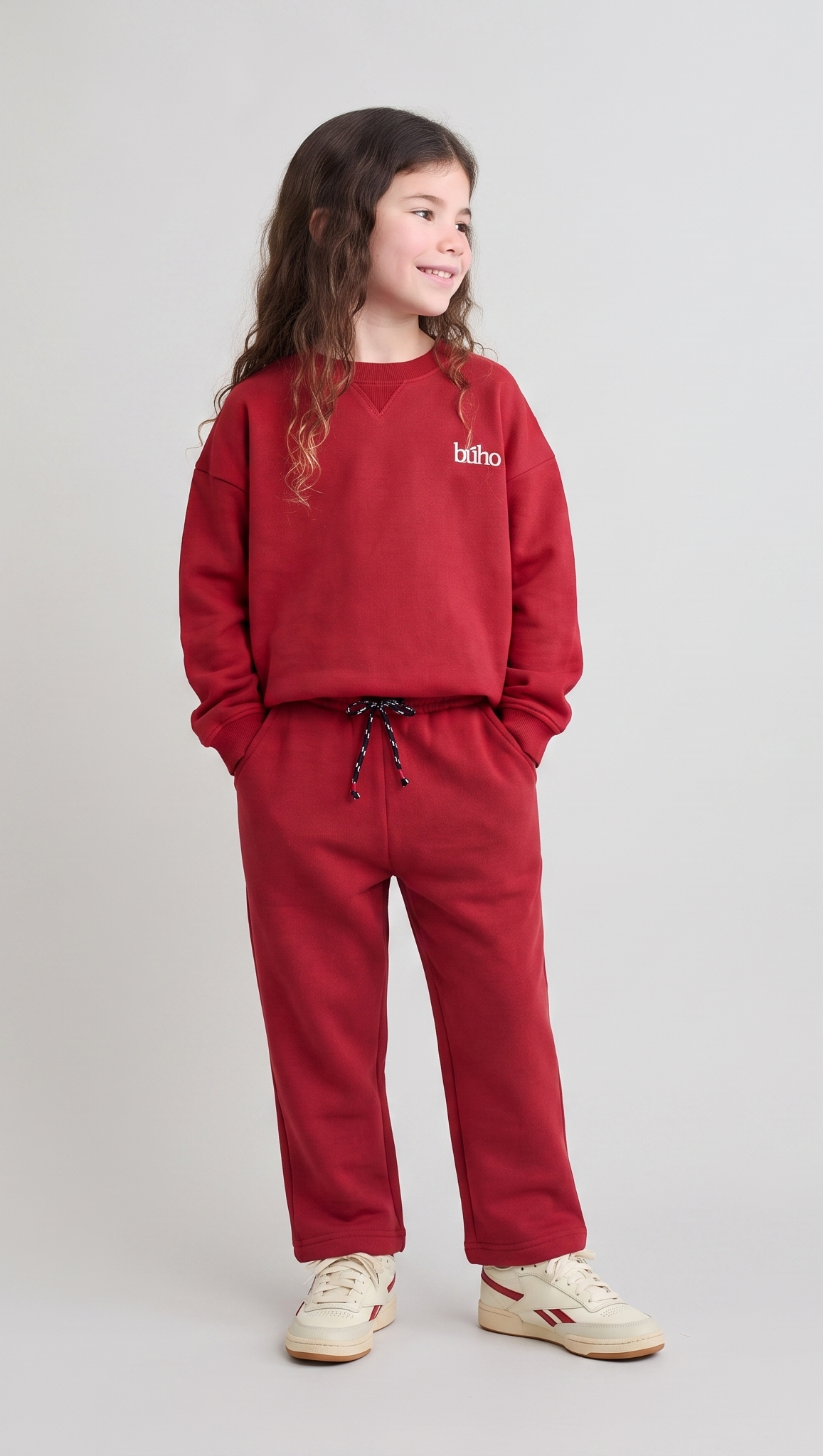 Fleece Sweatshirt & Pant - Cherry