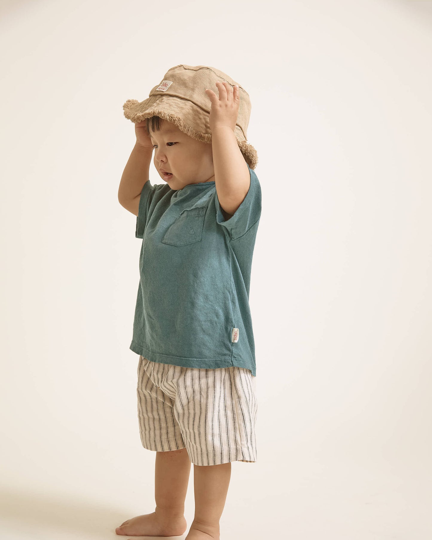 Baby Linen T-Shirt and Stripe Shorts