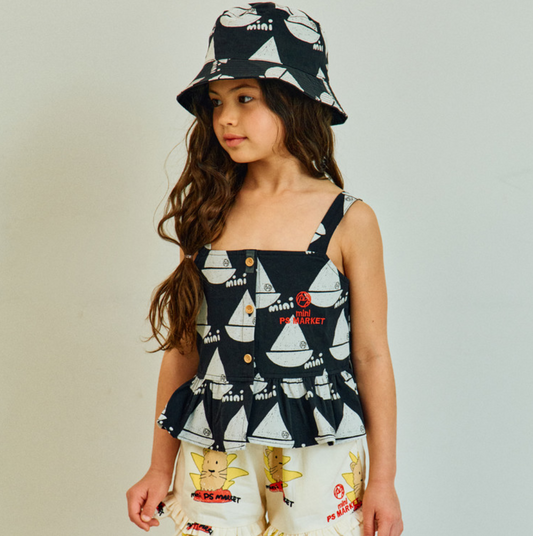 Boat Printed T-shirt Sleeveless