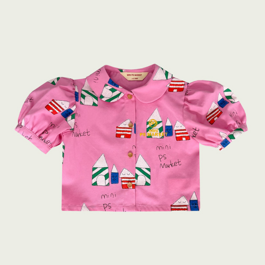 House Printed Shirt - Pink