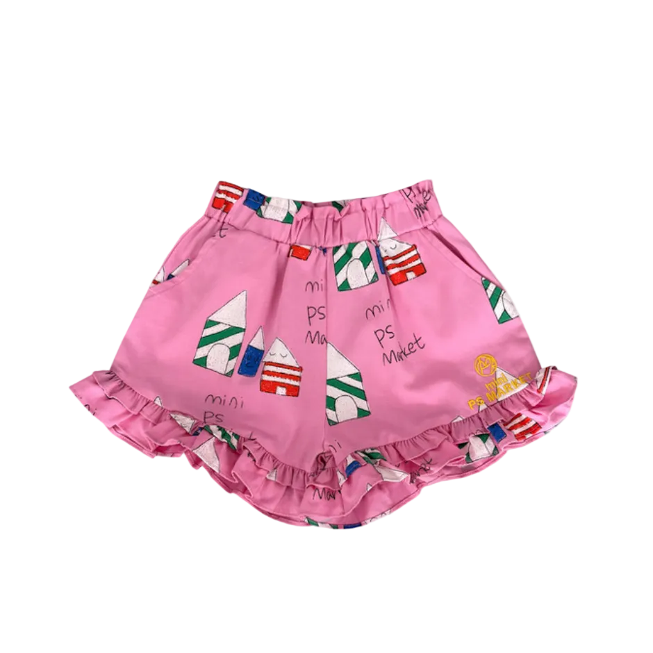 House Printed Shirt and Short Set - Pink