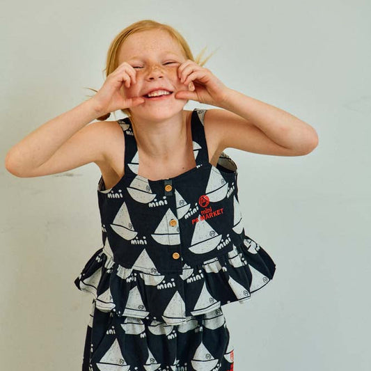 Boat Printed T-shirt Sleeveless