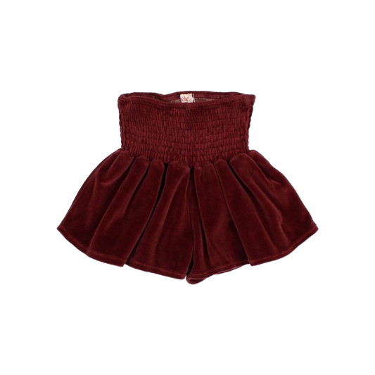 Velvet Skirt-Short - Pomegranate