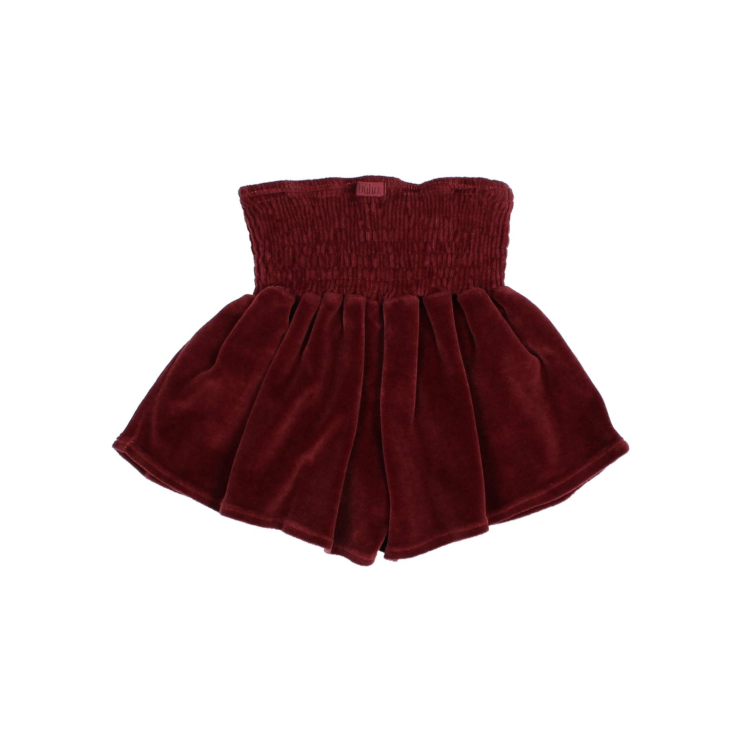 Chic Blouse & Velvet Skirt - Pomegranate
