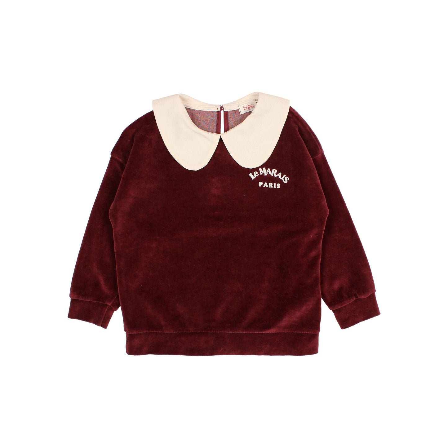 Velvet Sweatshirt & Pants Set - Pomegranate