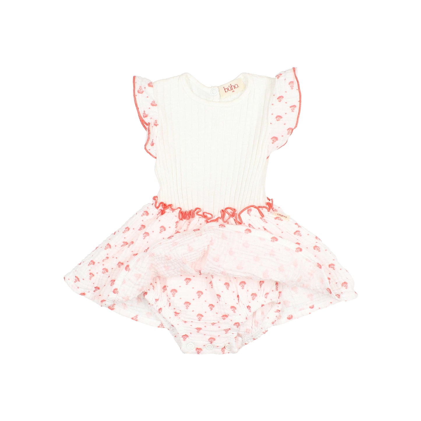 Baby Bali Combi Dress - Coral