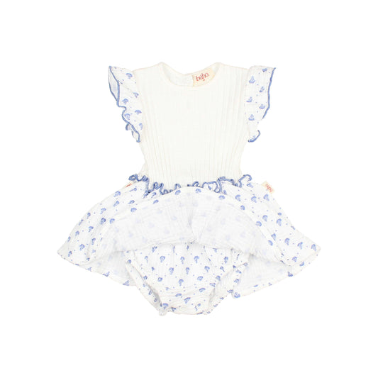 Baby Bali Combi Dress - Ocean Blue