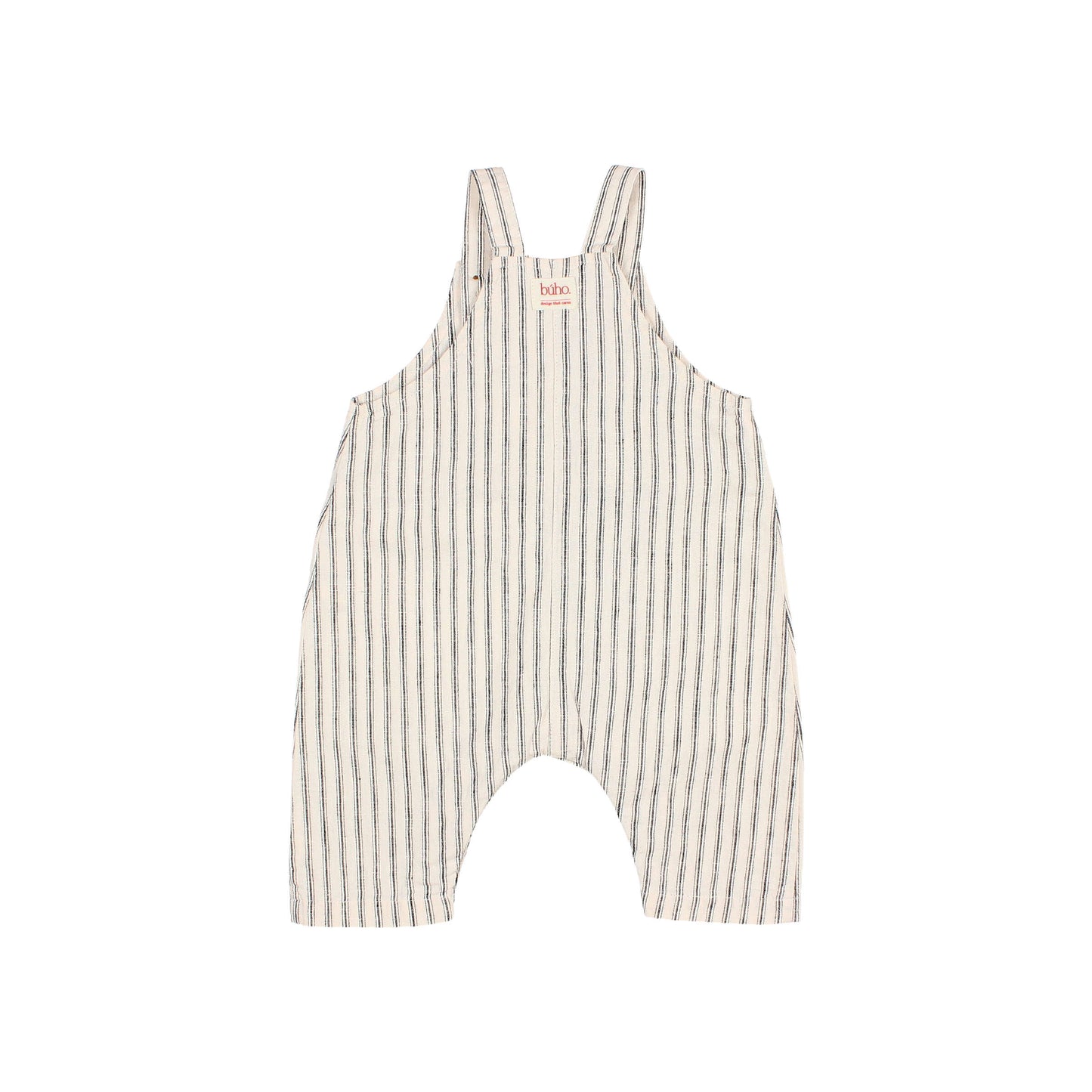 Baby Linen Stripes Dungaree and T-shirt Set