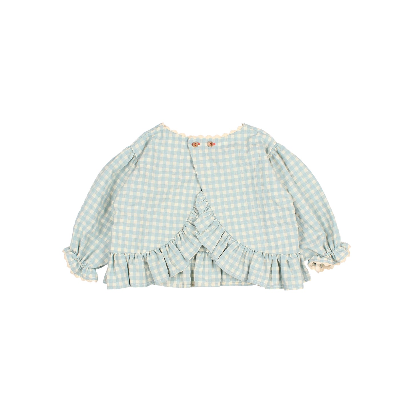 Gingham Blouse - Aqua