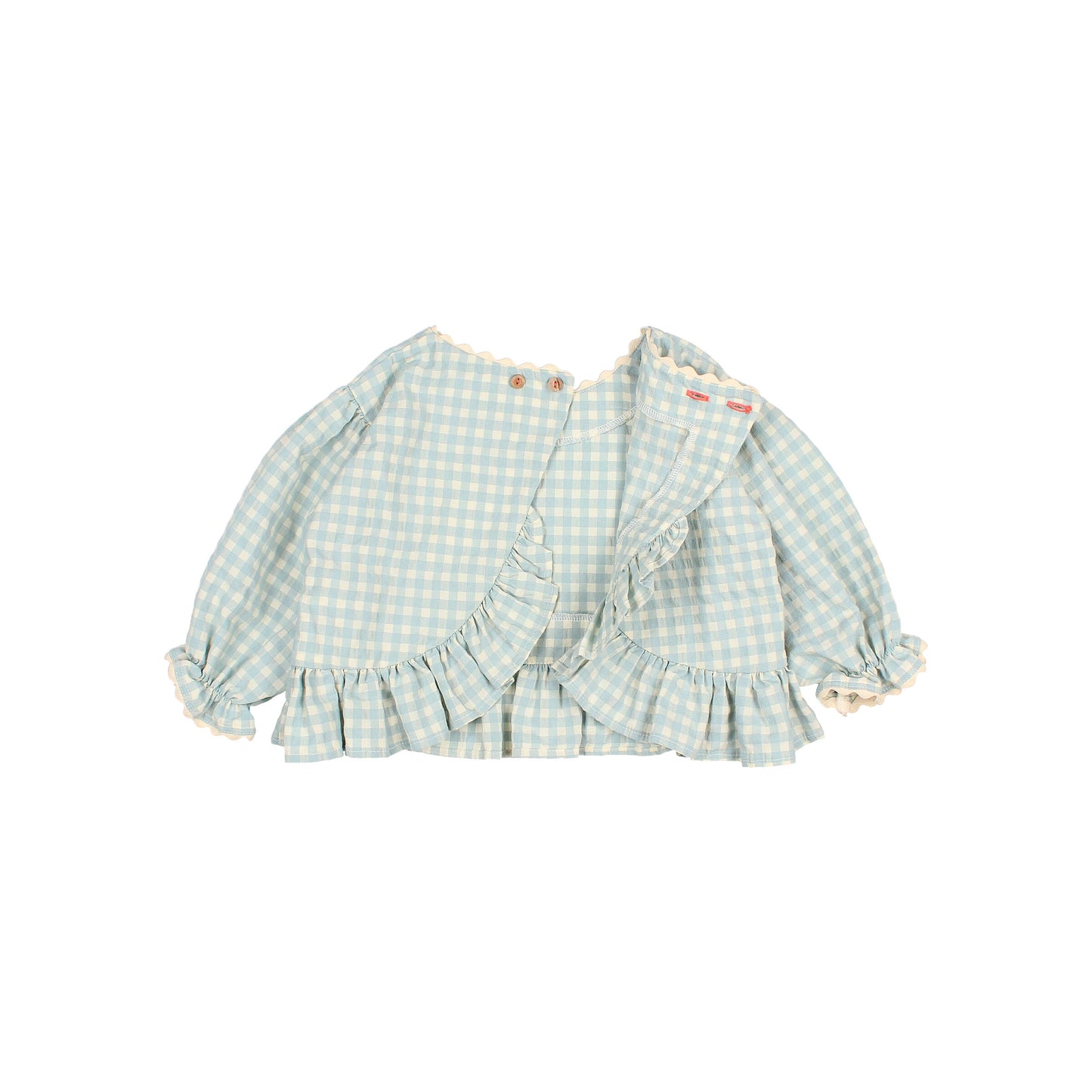 Gingham Blouse - Aqua