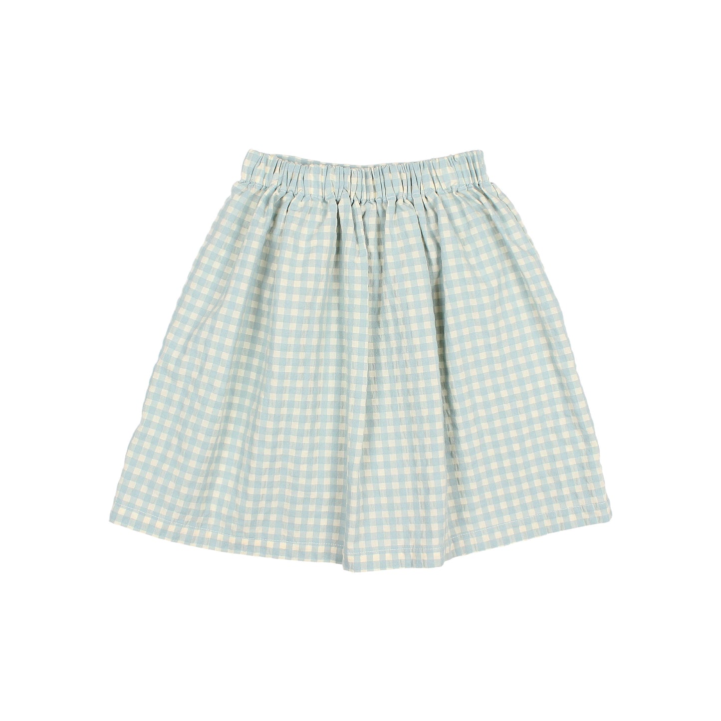Gingham Midi Skirt - Aqua