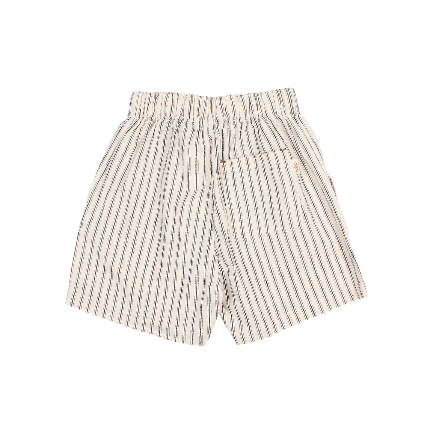 Linen T-Shirt and Stripe Shorts Set