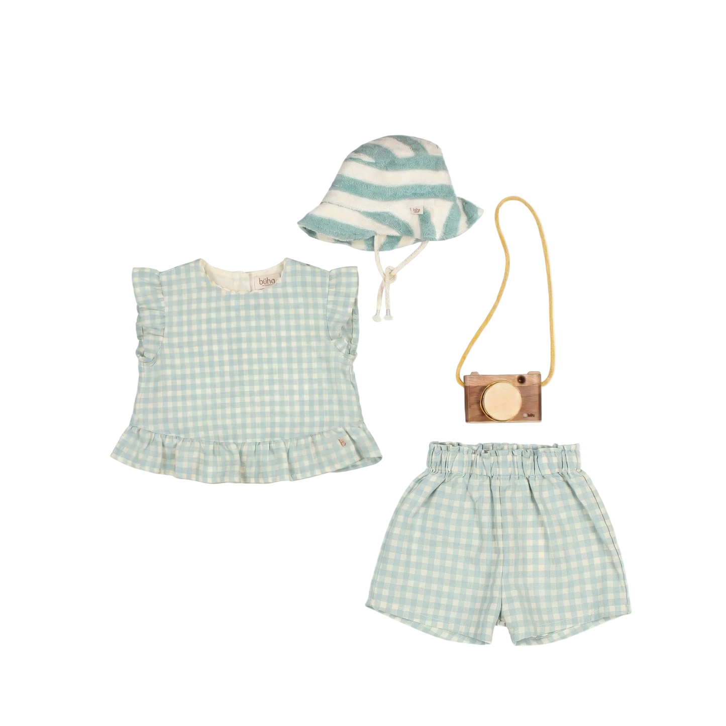 Baby Gingham Top and Shorts Girls Set