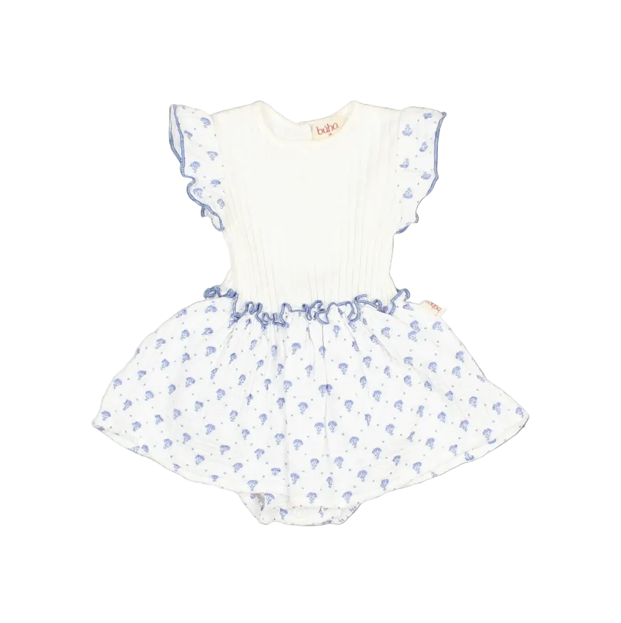 Baby Bali Combi Dress - Ocean Blue