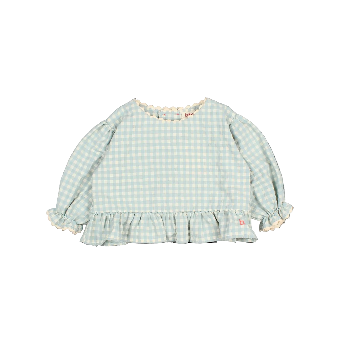 Gingham Blouse - Aqua