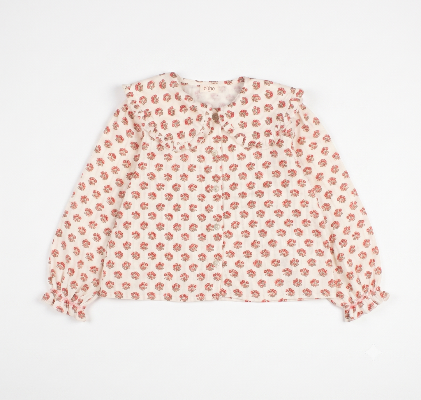 Chic Blouse & Velvet Skirt - Pomegranate