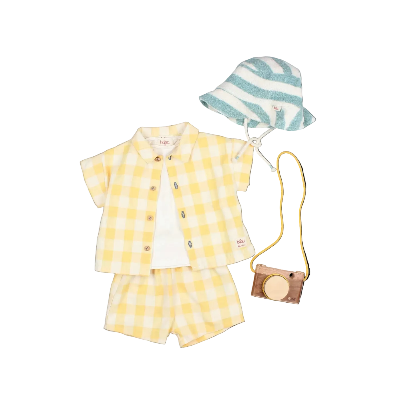 Baby Gingham Boy Set - Sun
