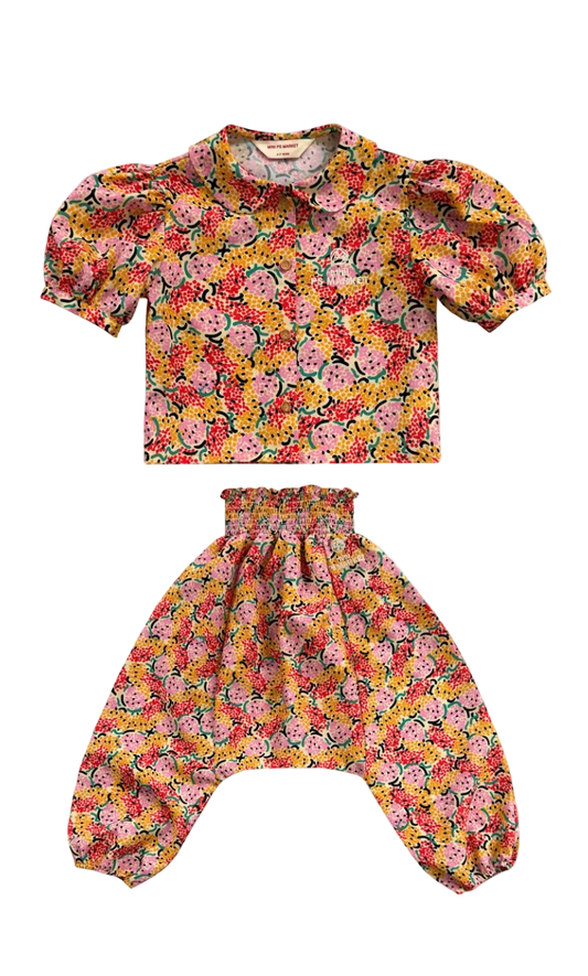 Hawaiian Blouse and Pant Girl Set