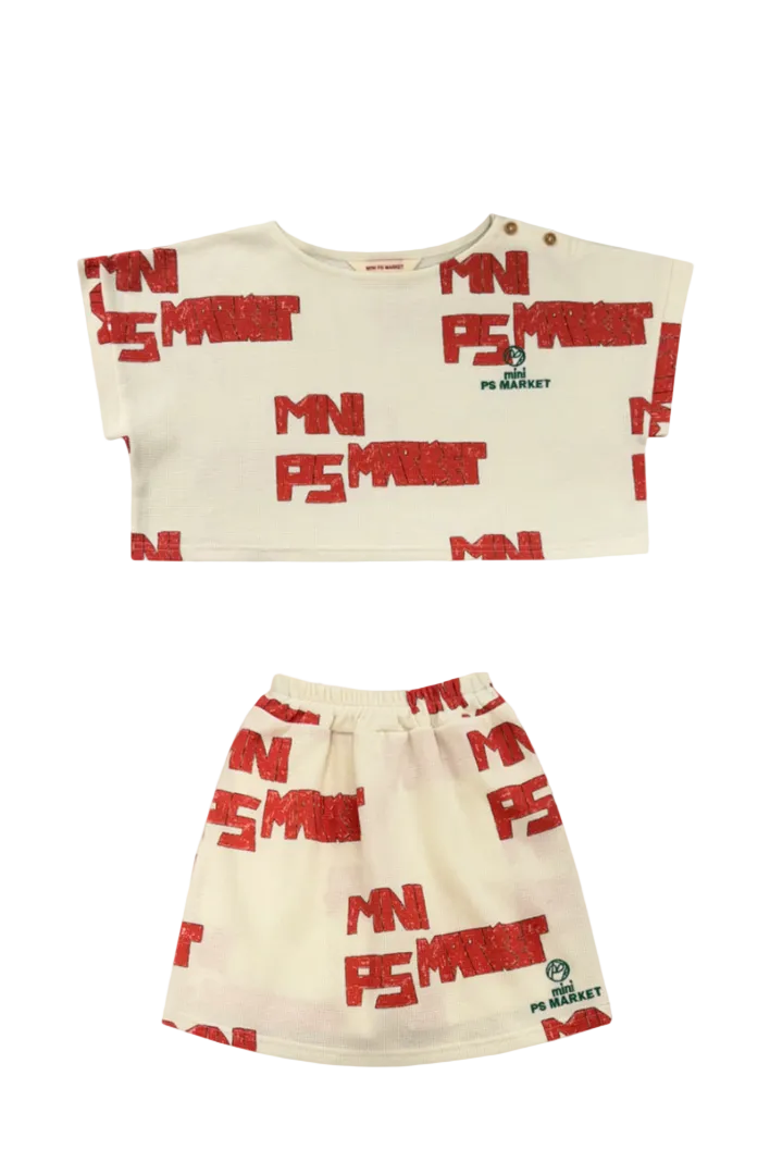 Crop Top and Midi Skirt Set