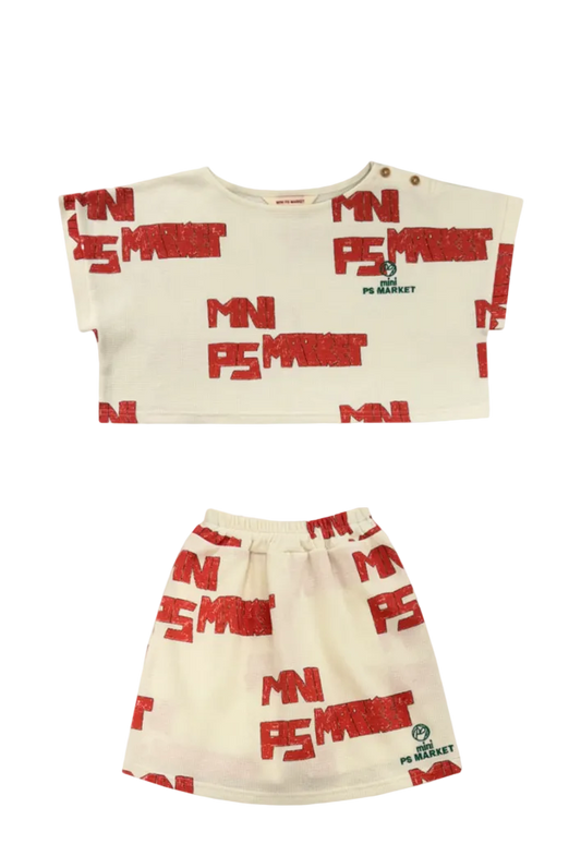 Crop Top and Midi Skirt Set