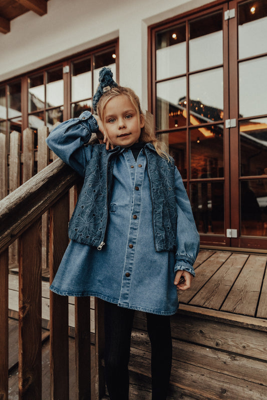 Morley Tights Blue Denim