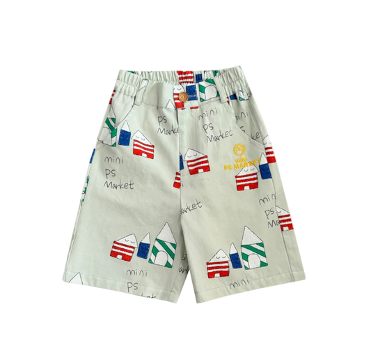 House Printed Shorts - Grey