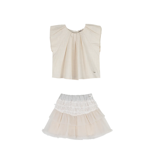 Moire T-Shirt and Skirt Set