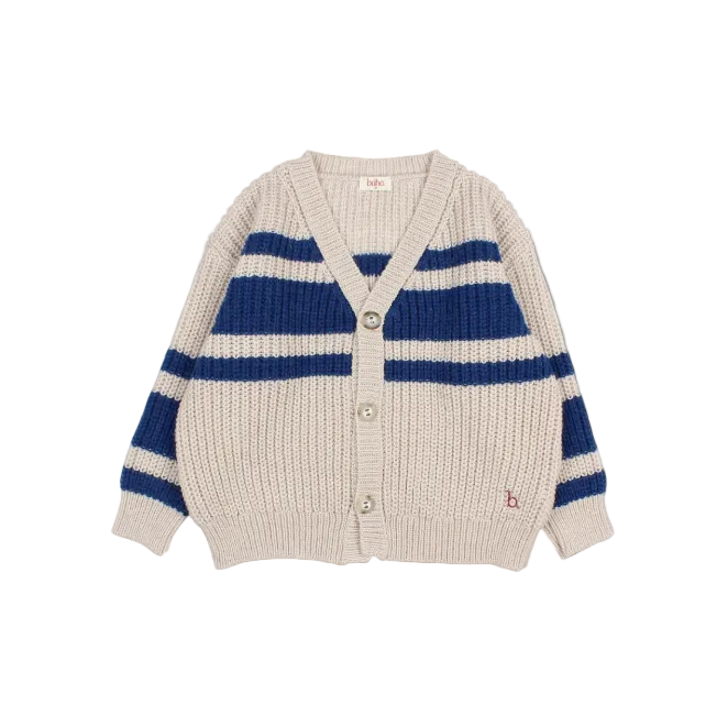 Stripes Cardigan Marine