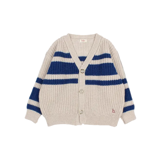 Stripes Cardigan Marine