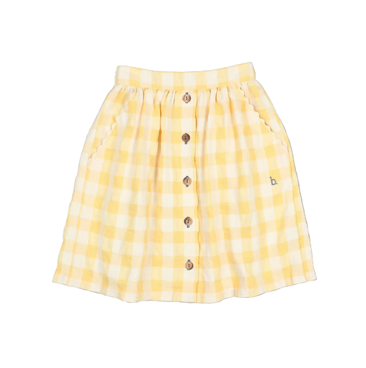 Gingham Midi Skirt - Sun